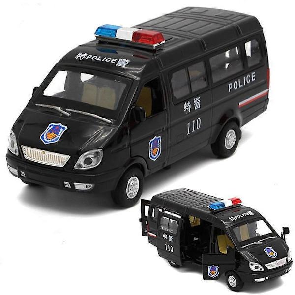Uusi seosvetävä 1:32 ambulanssipakettiauto, pelastusajoneuvolelut, lasten pakettiautolelut, simulaatioääni ja valo Leikkiautot black