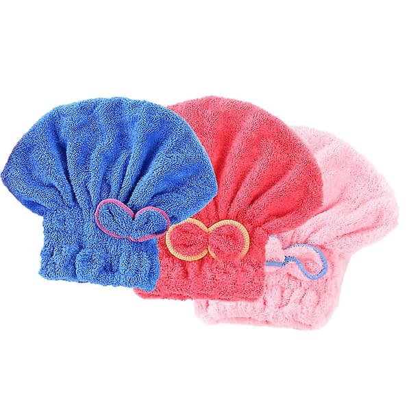 Hår Tørrehåndklæde 3 Pakker, Hurtigtørrende Mikrofiber Hårhåndklæde, Superabsorberende Hårhåndklæde Wrap