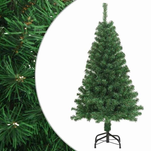 vidaXL Julgran i plast med tjocka grenar grön 150 cm PVC 3100 Grön