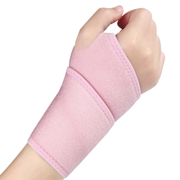 Håndleddsstøtte Justerbar håndleddsstøttekompresjon for kvinner og menn 1 pakke karpaltunnelstøtte for leddgikt, senebetennelse, smertelindring (rosa) Pink