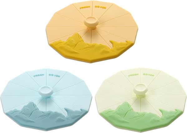 Silikonkopplock (3-pack), flerfärgade silikonlock för muggar, koppar, flexibla mugglock, varma kopplock för kaffe och te