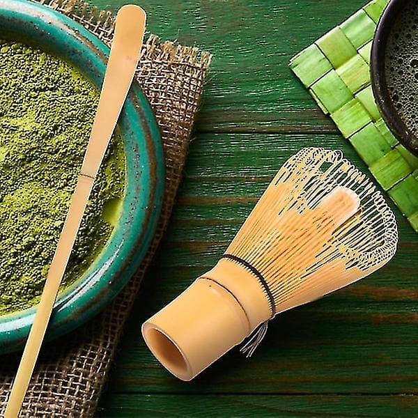 Japanilainen Matcha-setti (3 osaa) - Matcha-bambuvispilä, teelusikka - setti