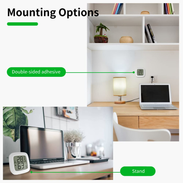 Indendørs termometer sæt med 4 digitale termometre hygrometer, digitalt termometer til soveværelse