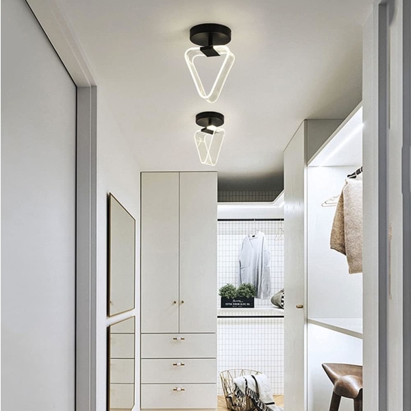 Loftslampe i akryl, 10 W LED-loftslys, 5,5 tommer mini-overflademonteret lys, ideel til entré, veranda, varm hvid