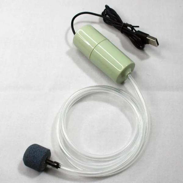 Pieni Hiljainen USB Akvaarion Happipumppu - USB-lataus - Kultakalan Happipumppu