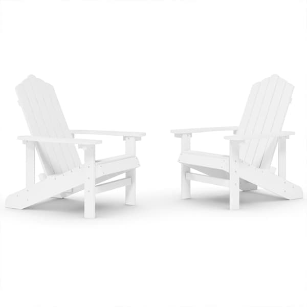 vidaXL Havestole 2 stk. HDPE Hvid white