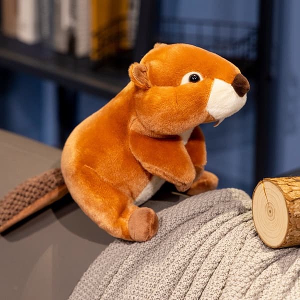 Majava-pehmolelu, halattava pehmoeläin aikuisille, lapsille, pojille ja tytöille