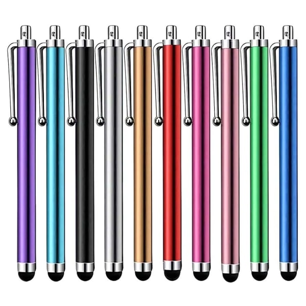 Stylus-kynät kosketusnäytöille, 10 pakkauksen universal kapasitiivisia kosketusnäyttökyniä iPadille, tableteille, Samsung Galaxylle, älypuhelimille, kaikki universal