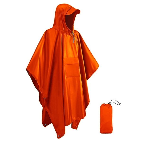 Vanntett poncho for voksne, gjenbrukbar regnponcho for voksne, vanntett poncho for voksne, lett vanntett regnfrakk Red