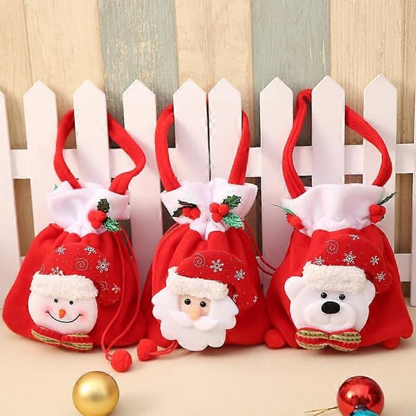Juldekorationer Julklappspåsar Julgodispåsar Jultomte presentpåsar handväskor ZS borstade handväskor för äldre