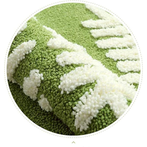 Sklisikre baderomsmatter, badematte baderomsteppe superabsorberende myk dusj egnet for stue/kjøkken/soverom (40 * 60 cm, bambusblad) Bamboo leaves