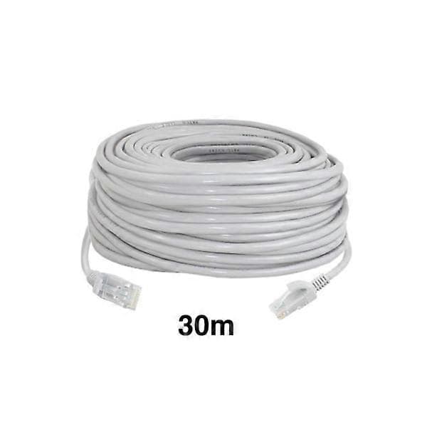 30m - Nettverkskabel - Cat5e - Internettkabel grå