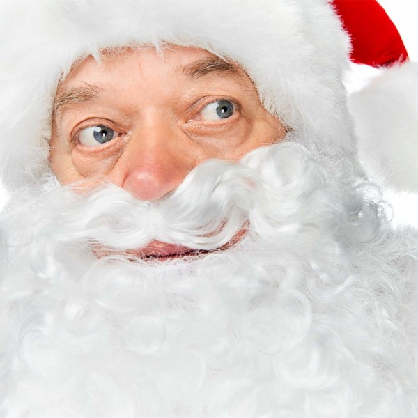 6 kpl Hauska joulupukin partaasu Valkoinen väärennetty parta Joulupukin partaasusteet teini-ikäisille aikuisille Joulupukki joulujuhlissa