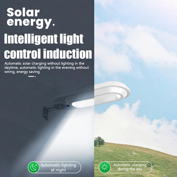 Hvid udendørs solcelle væglampe til hegn, port, væg og vandtæt LED Decolight, hvid (koldt hvid) White