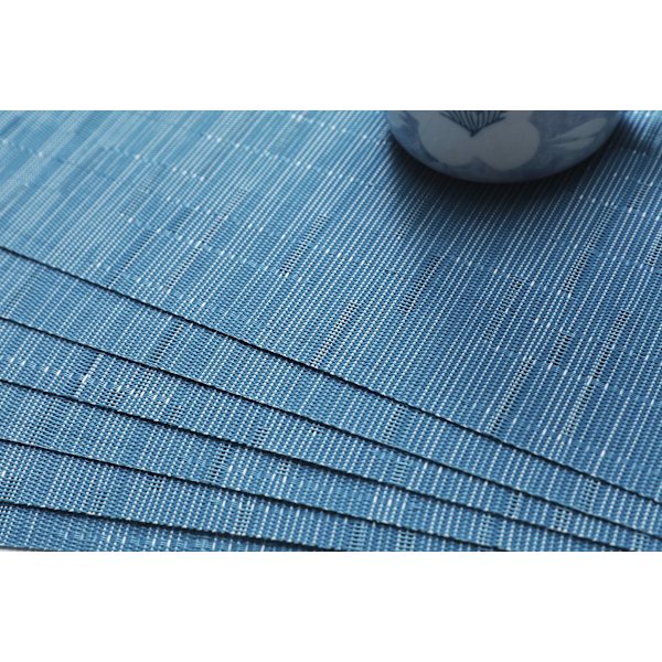 Pöytätabletit pestävä sarja 6 kudottua pöytätabletit pestävä liukumaton kulutusta kestävä lämmönkestävä vinyyli pöytätabletit pestävä matot 30 x 45 cm (sininen) Blue