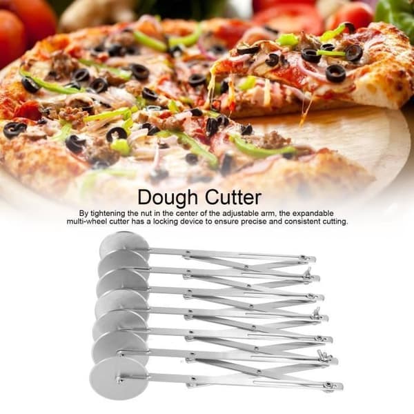 Rustfritt stål multi-hjul deigkutter pizzakutter bakverk deig brød skjæreverktøy RACLETTE bakeverktøy