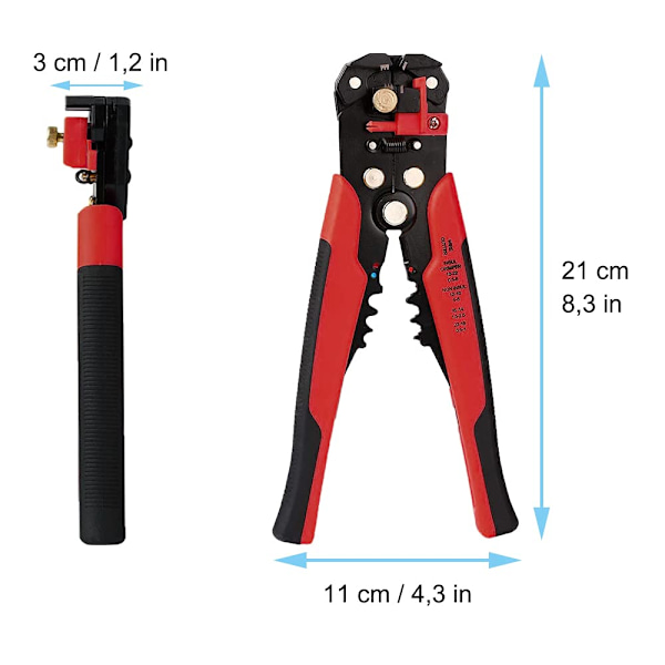 Wire Stripper - Automatisk Wire Stripper - Stripping-Cutting-Crimping 3 i 1 (Gul)