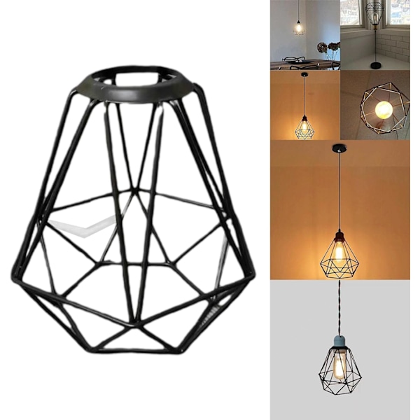 Metallskärm Kandelaber Lamphuvud Byte Lamphuvudsskydd Glödlampa Lamphuvudsskydd för Kök Restaurang Bondgård Tehus Dekor