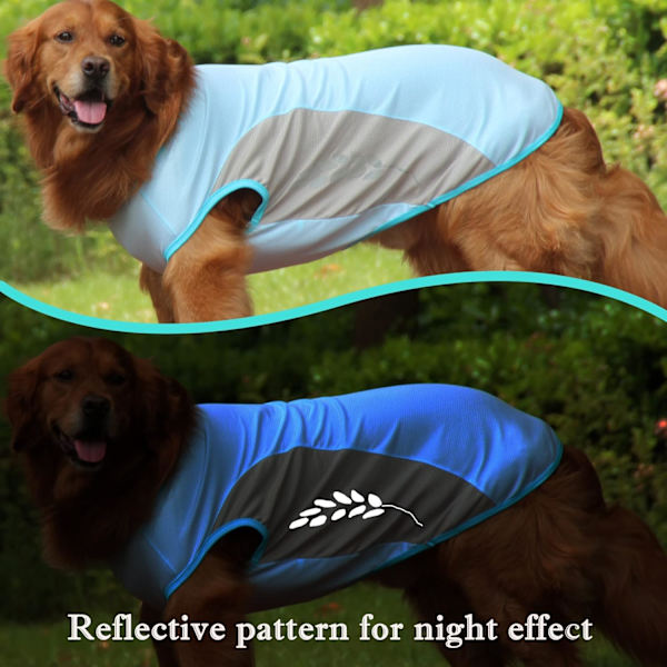 Kylväst för hund, kylväst för hundar, sval sommarhundrock, kylväst för husdjur lämplig för små till medelstora hundar och valpar (X-Large) XL