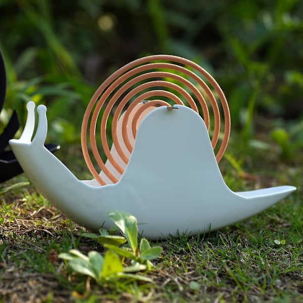 Myggspiralholder i jern, brannsikker røkelsesbrennerbrakett, dyremyggspiralholder, hengende spiralstativ for hjemmekontor (hvit)