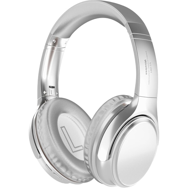Bluetooth 5.3 Trådløse Hodetelefoner Hybrid Hodebøyle Headset med Mikrofoner On-Ear Hodetelefoner med HIFI Stereo Lyd Over-Ear Støyreduserende Hvit