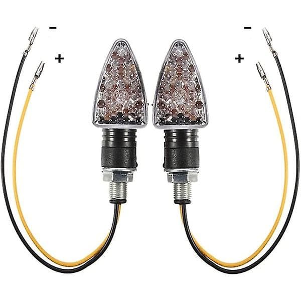 4 dele motorcykel 15 LED blinklys Amber blinklys Bl