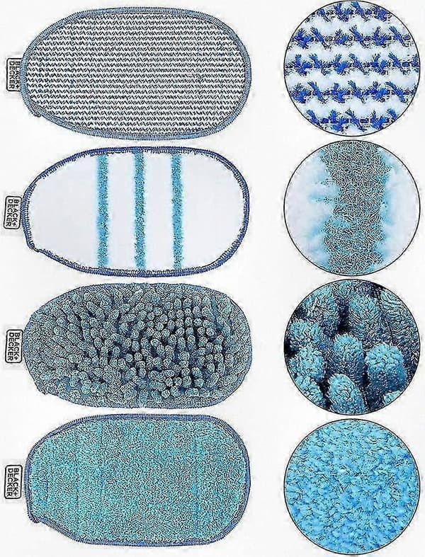 5 stk. mikrofiber erstatningsrengjøringsputer kompatible med visse dampmoppmerker