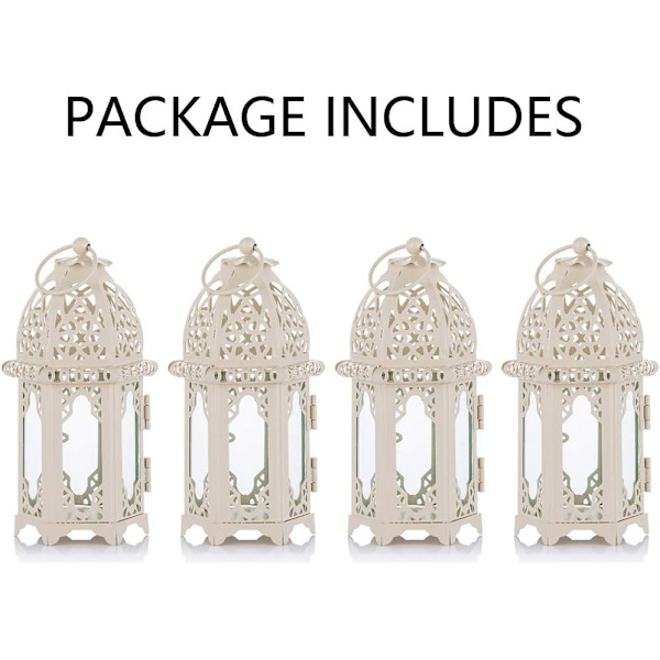 4 stk stearinlyslykt, liten til jul hvit White 4pc