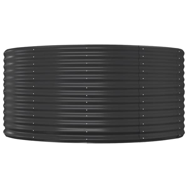 vidaXL Planteringslåda Antracit 140x140x68 cm Pulverlackerat Stål 9480 Antracit