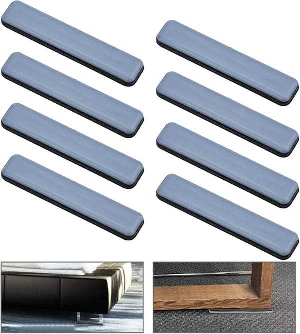 PCS Møbelglider, Teflonbeskyttelse for tepper og gulv, selvklebende glideputerbeskytter 100x25 mm