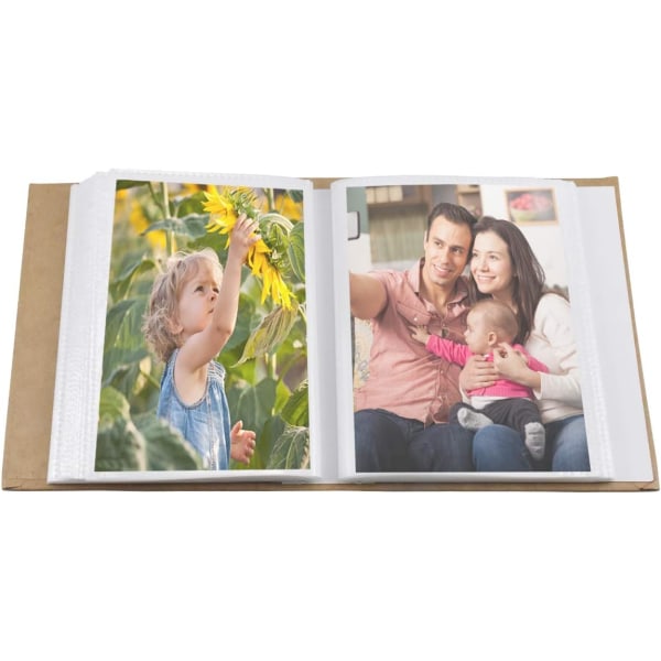 Photo Albums 6 X 4, Slip In Baby Photo Album Book, 100 Pictures Family Memory Book for Travel Wedding（Bear）