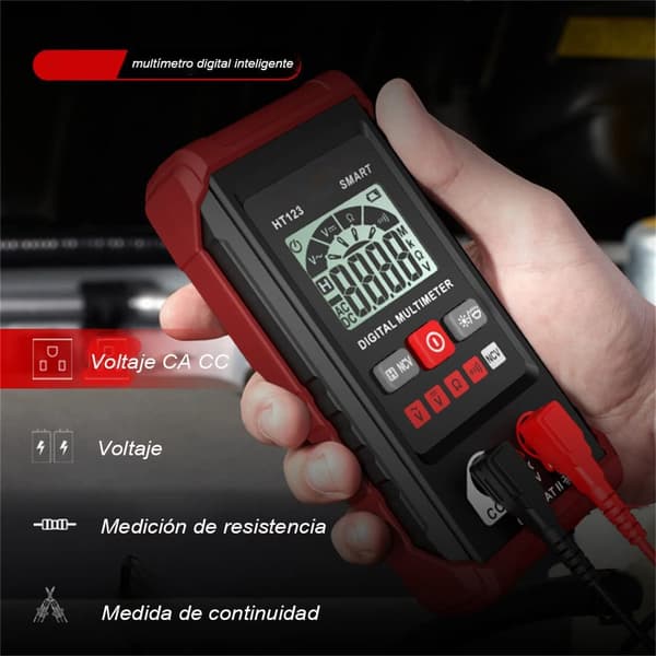 Digital multimeter, multifunktionell voltmeter, AC och DC spänningsmätning