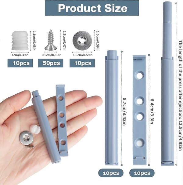 10 Stycken Tryck för att Öppna Magnet Tryck Dörr Skåp Magnetiskt Lås