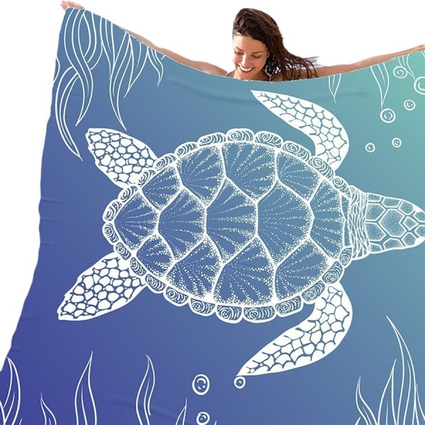 Beach Blanket Sea Turtle Waterproof Sandproof .Beach Blanket Large Picnic Mat Beach Blanket for Travel Camping Hiking Picnic