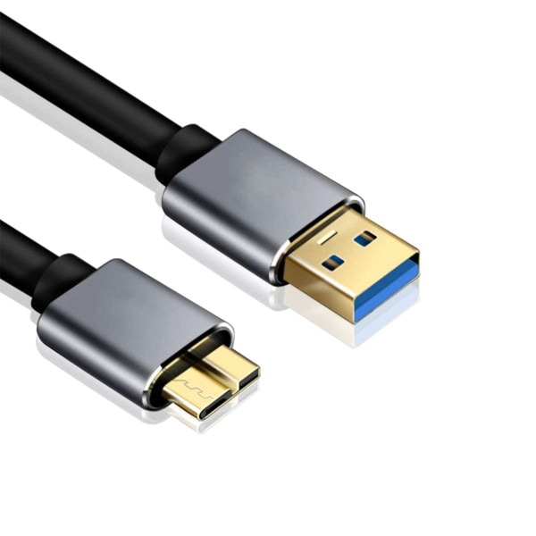 USB 3.0 -mikrokaapeli, Super Speed ​​USB 3.0 A Male–Micro B -ulkoinen kiintolevy kullatuilla liittimillä Galaxy S5:lle, Note 3:lle, kameralle ja muille.