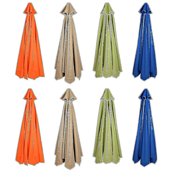 Bedst sælgende udskiftning stof haveparasol baldakin til 6/8 arm terrasse solparaply 50% tilbud Navy blue 300cmx6k