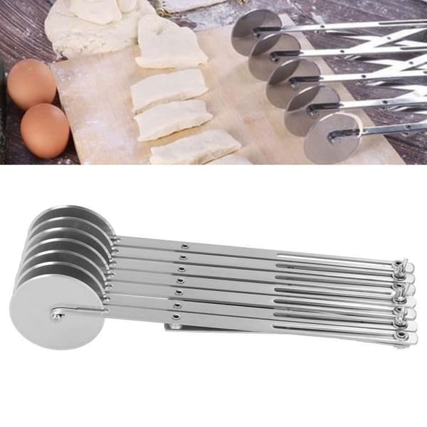 Rustfritt stål multi-hjul deigkutter pizzakutter bakverk deig brød skjæreverktøy RACLETTE bakeverktøy