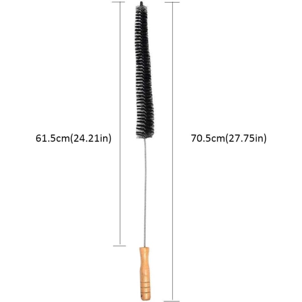 Vaatteidenkuivausrummun puhdistusharja Patterinpuhdistusharja Pitkä kierreharja (70 cm)