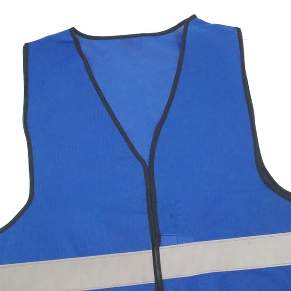 Reflekterende sikkerhedsvest til voksne, slidstærk, fluorescerende, grå (10 stk.) Blue