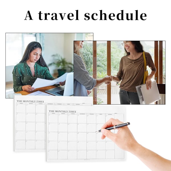 Månedlig planlegger, To Do List Månedlig planleggerblokk, Månedlig veggplanlegger med 60 sider Riv av ark, Månedlig planleggeragenda