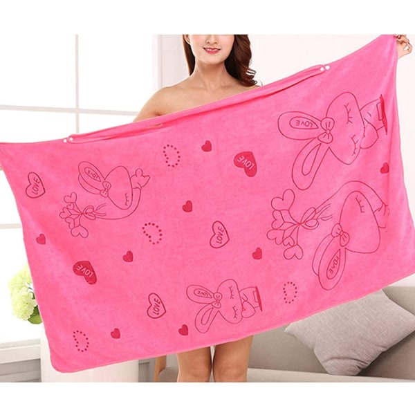 Badrock Badhandduk Wrap, Dammjuk Mjuk Bärbar Vattenabsorberande Badkjol för Bastu Spa Dusch Red