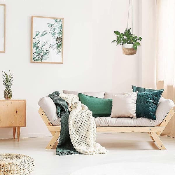 1 st hängande blomkruka i jute, hängande vävd korg