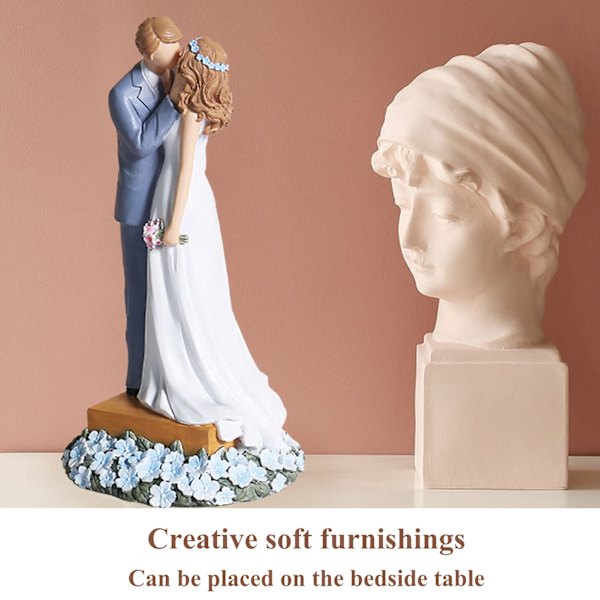 Par Figur Statuetter Bryllupskage Toppere, Brud og Brudgom Figurer Engel Figurer Bryllupsfigurer Par Forlovelse (Par i bunden af kagen)