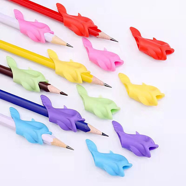 6 kpl kirjoitustukia lasten kynille - kynänpidike lasten kynäotteet - ergonominen kynänpidike kirjoitusoppimisen apuväline kynänpidike 24pcs