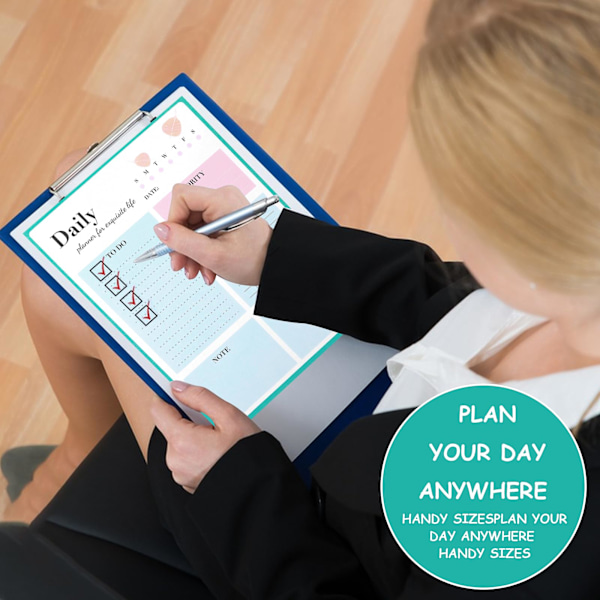 To Do List Notepad - Udateret daglig planlægger 52 ark rive af 15 x 21cm opgaveplanlægningspuder, To Do List Notebook Checkliste