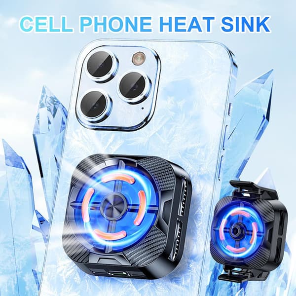 Gaming Telefonkølere, Universal Telefonkøleventilator med LED-lys, Smartphone Radiator