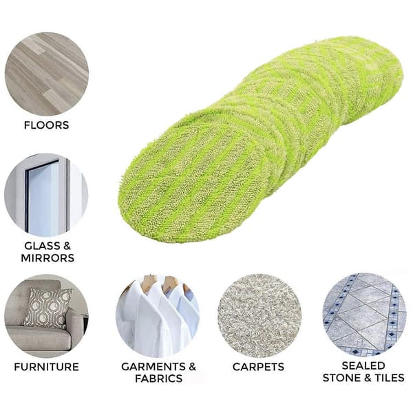 10-pak udskiftningsklude til dampmoppe i mikrofiber, til H2O Mop X5 trekantet moppeudskiftningstilbehør til damprenser