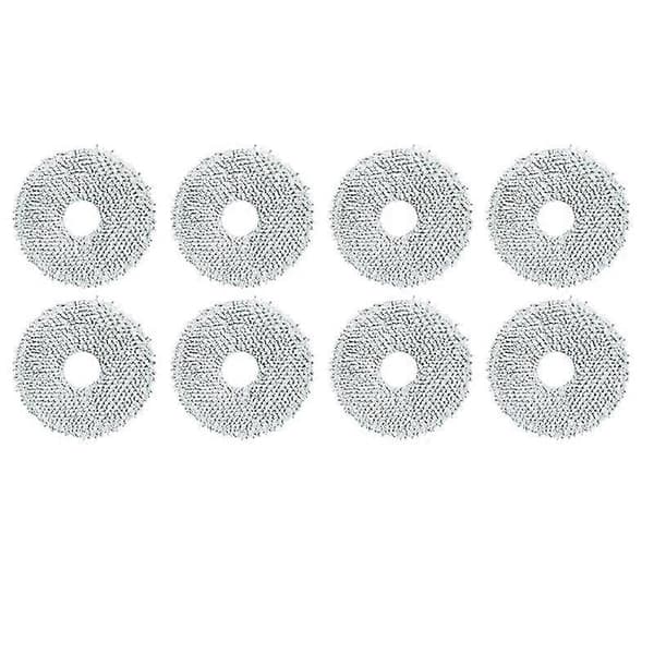 7 stk. dampmoppeputer, vaskbare mikrofiberrengjøringsputer for dampmopp, hvite
