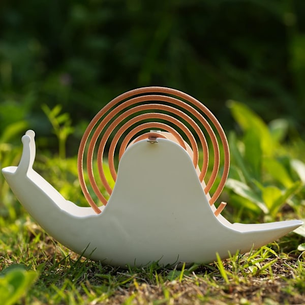 Myggspiralholder i jern, brannsikker røkelsesbrennerbrakett, dyremyggspiralholder, hengende spiralstativ for hjemmekontor (hvit)