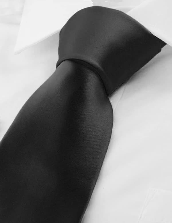 Mænd slips ensfarvet slips til mænd bryllup forretning formelle slips Black